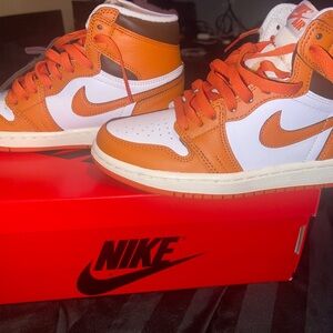 Nike Air Jordan Sneakers - Orange and White